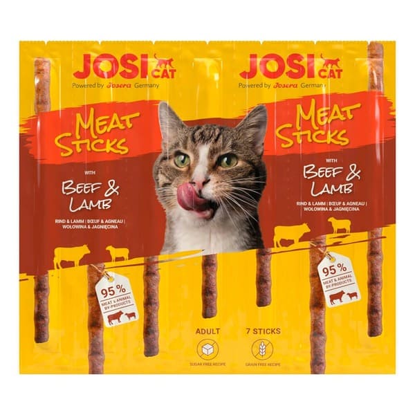 Josera Josicat Meat Sticks Beef & Lamb kaķu gardumi ar liellopu un jēru 5 g N7